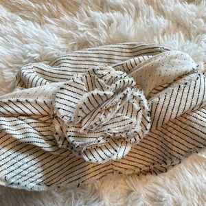 **SALE** 2/$20. Black and white pin stripe and polka dot bucket hat